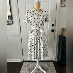 Karl Lagerfeld Paris Eiffel Tower Print Retro Dress NWT 4